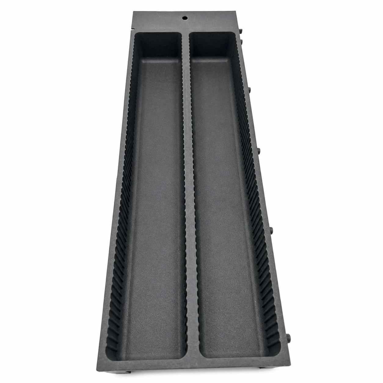 Organizator dublu pentru sertar Scilm, modular, gri antracit, 12,6 x 47,3 cm