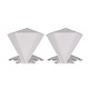 Set colturi interioare profil inaltator blat de bucatarie, plastic, argintiu, 2 bucati
