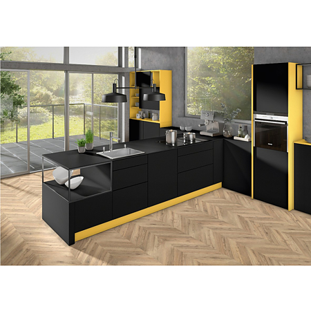 Pal lacuit Egger PerfectSense U999 TM28 Negru, mat, antiamprenta, decor uni, 2800 x 2070 x 19 mm
