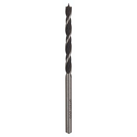 Burghiu elicoidal Bosch, mandrina standard, pentru lemn, 3 mm