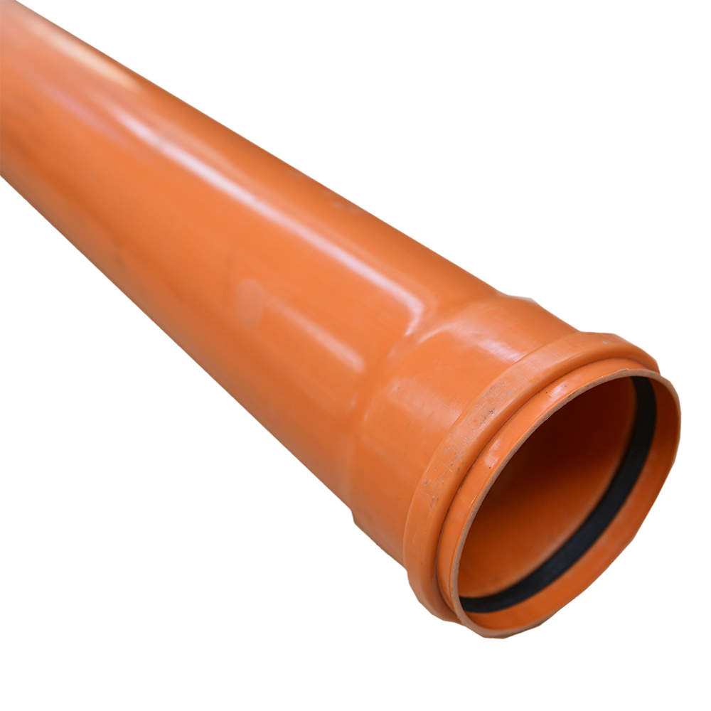 Teava PVC SN2 Valplast, canalizare exterioara, cu mufa si garnitura, diametru 125 mm, 2 m