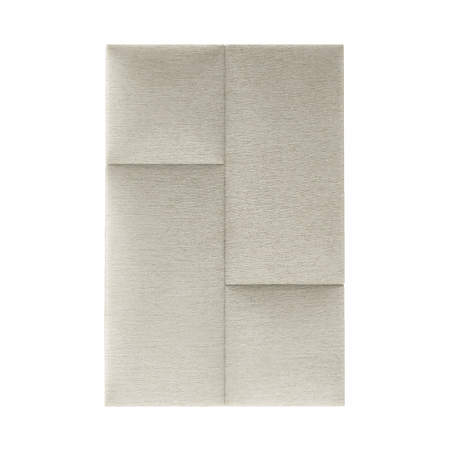 Panou decorativ tapitat, Simple KA02, crem, dreptunghi, 600 x 300 x 37 mm