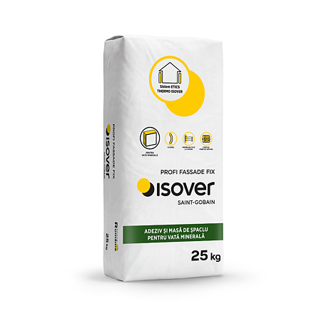 Adeziv si masa spaclu vata bazaltica Isover Profi Fassade, exterior, 25 kg