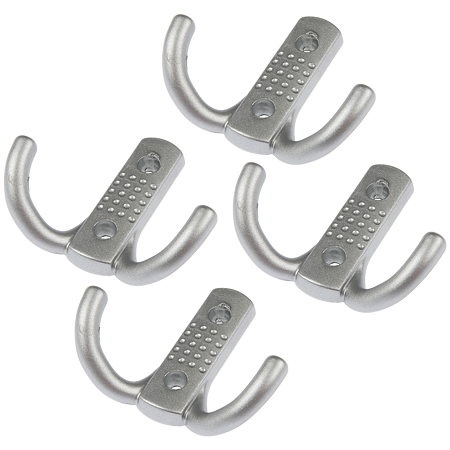 Cuier Noktali mic, zamac, satin argintiu, 19 x 77 x 58 mm