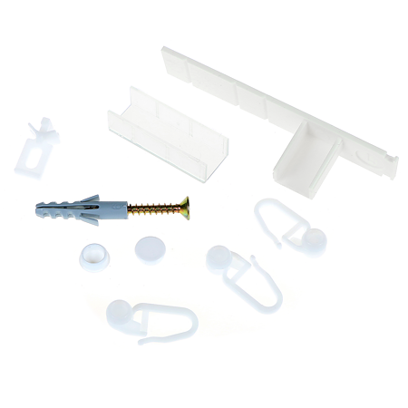 Set accesorii sina 2 canale 300-350 din plastic, alb