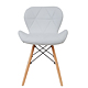 Scaun bucatarie / living Eliza, tapitat, piele ecologica, cadru de lemn, alb, max. 110 Kg., 73 x 47 cm