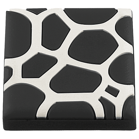 Buton mobilier Puzzle, silicon, negru-alb, M4, 4 cm