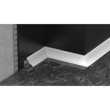 Profil inaltator pentru blat bucatarie Profilplast, PVC, alb 1326, 3 m