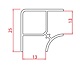 Accesoriu plinta PVC, gri, aluminiu periat, 100 mm