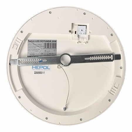 Aplica LED Hepol plastic, 25 W, temperatura ajustabila, alb, forma rotunda, 300 mm Aplica LED Hepol plastic, 25 W, temperatura ajustabila, alb, forma rotunda, 300 mm
