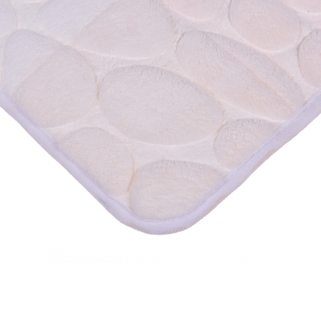 Covoras de baie Romtatay, microfibra 100%, alb, 40 x 60 cm
