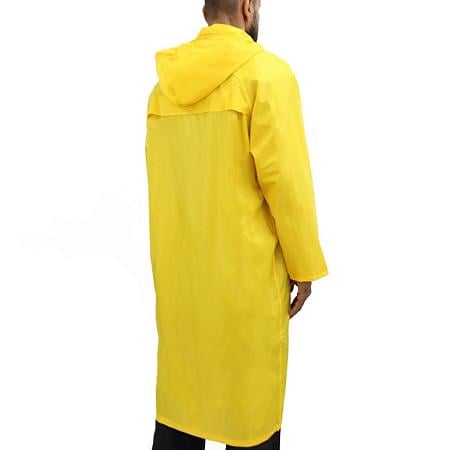 Pelerina ploaie impermeabila PPD, PVC si textil, cu gluga, galben, marimea L