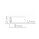 Profil banda led Listello, tip U, aluminiu, montaj incastrat, argintiu, 8.2 x 19 mm, 2,7 m