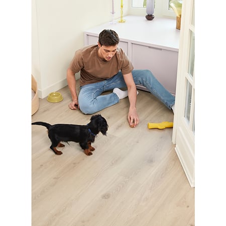Parchet laminat 12 mm Ocean+ Bloom Sand Natural Berry Alloc, rezistent la apa, Hydro+, nuanta medie, clasa de trafic 33, PentaLoc, 1288 x 190 mm