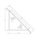 Profil inaltator, aluminiu, negru, 4 m