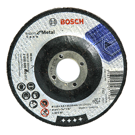 Disc pentru taiere metal, Bosch, 115 x 22,23 mm