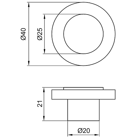 Buton Sedef Seria Y par 40 mm