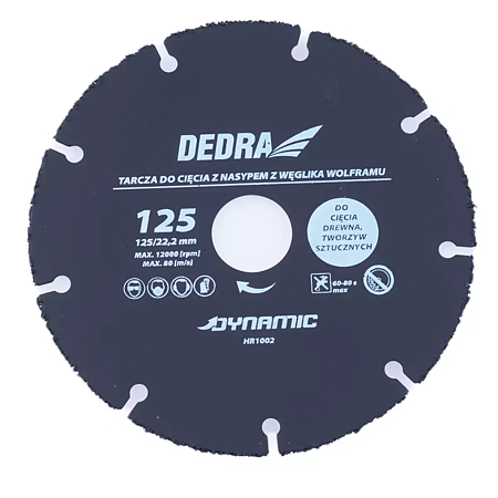Disc taiere lemn/plastic Dedra HR1002, 125 x 22.5 mm