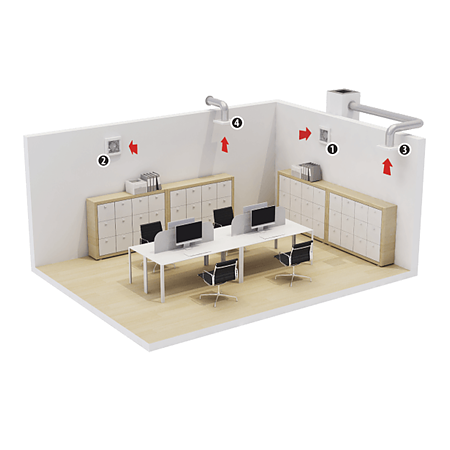 Ventilator axial cu grila automata Polo5 120AZ, D 120 mm, 17W, alb