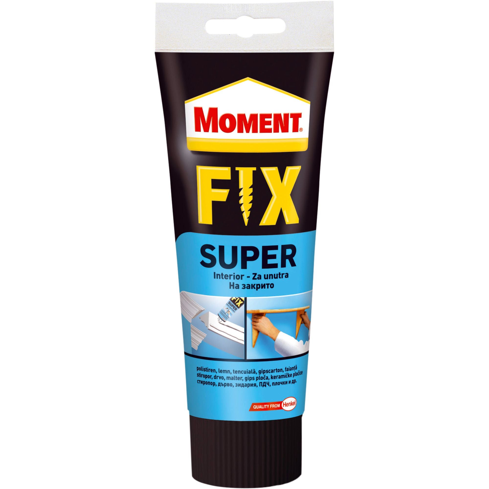 Adeziv pentru placi si profile decorative din polistiren Moment Fix Super, interior, alb, 250 gr