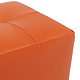 Taburet Cool tapiterie imitatie de piele, orange IP21895, 36 x 36 x 38 cm