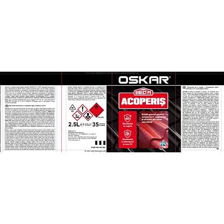 Vopsea Oskar Direct pe Acoperis, visiniu, exterior, 2.5 l