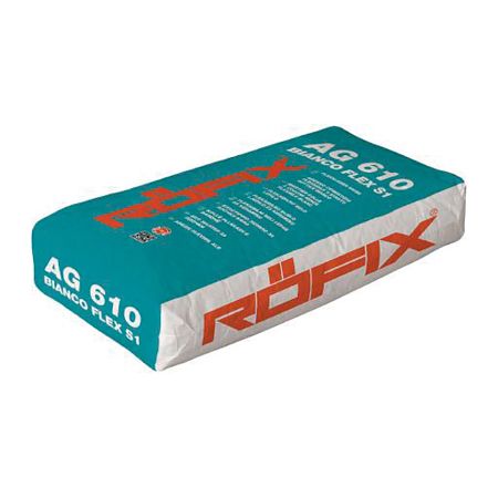 Adeziv flexibil S1 Rofix AG 610 pentru lipirea placilor, alb, 25 kg