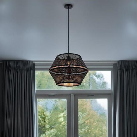 Suspensie Freya SP1, KL111132, 1xE27, negru-auriu