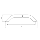 Maner aluminiu Ika 192 mm, crom