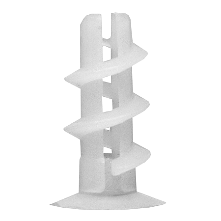 Diblu simplu tip melc pentru gips-carton, alb, 100 buc