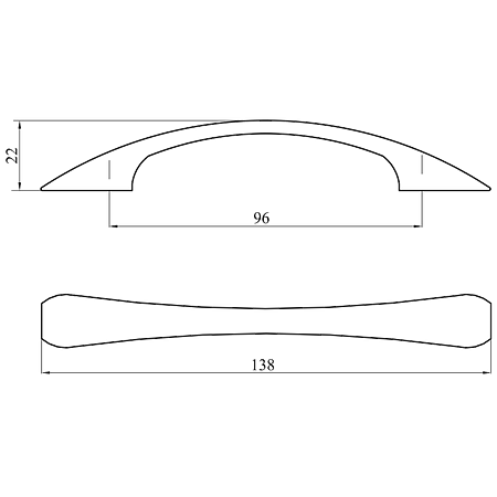 Maner Symbol 5075-03 96 mm satin argint