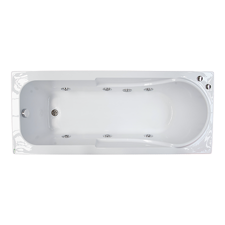 Cada baie cu hidromasaj Fibrex Apollo, acril sanitar, alb, 170 x 70 cm