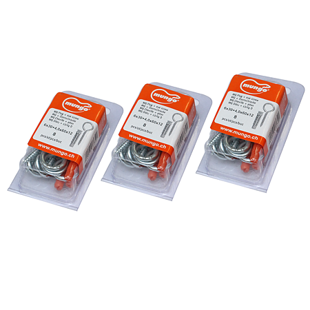 Diblu MQ, 6 x 30 mm, cu carlig tip O, 4 x 60 mm, 8 BUC Diblu MQ, 6 x 30 mm, cu carlig tip O, 4 x 60 mm, 8 BUC