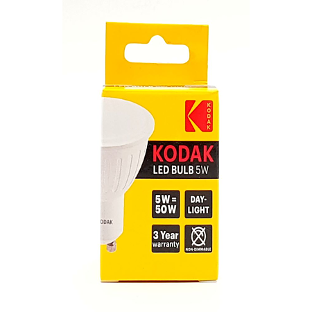 Bec LED Kodak, glob, GU10, 5 W, 400 lm, lumina rece