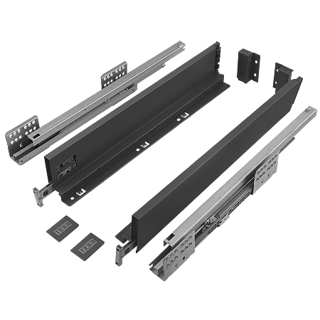 Set sertar Teko Slim, otel, antracit, 40 kg, 350 x 86 mm