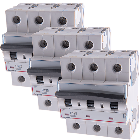 Disjunctor DX3 10000 Legrand 408664, 3P, 125A