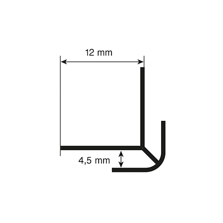 Profil de colt exterior Rocko Tiles, aluminiu anodizat, alb, 2800 mm