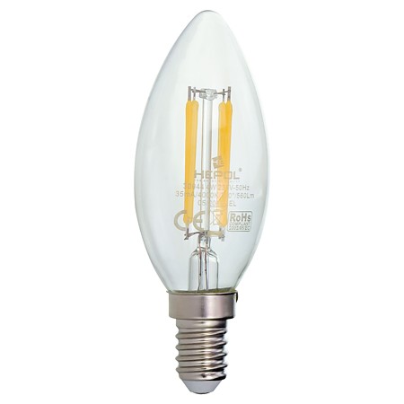 Bec LED Hepol, lumanare, E14, 4 W, 560 lm, lumina neutra 4000 K