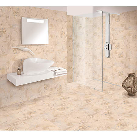 Faianta Bali Beige, lucioasa, aspect de marmura, bej, dreptunghiulara, 40 x 25 cm