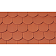 Tigla ceramica 1/1 Creaton Klassic Biber, rosu natural, 18 x 38 cm