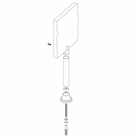 Picior ajustabil de inox pentru sistem S2 Picior ajustabil de inox pentru sistem S2