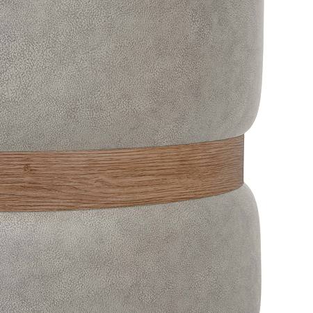 Taburet Ring, inel stejar, stofa crem M601, rotund, 38 x 38 x 40 cm