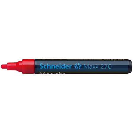 Marker permanent Schneider 270, varf rotund, 3 mm, cu vopsea rosie