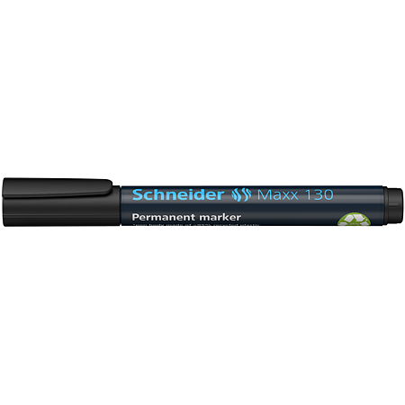 Marker permanent Schneider 130, varf rotund, 3 mm, cu vopsea neagra
