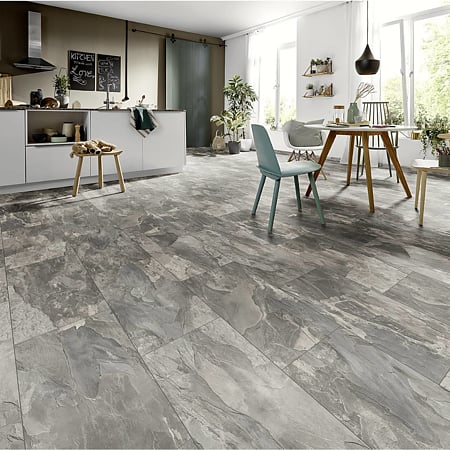 Parchet laminat 8 mm Kronospan Atlantic K387 Silverado Slate, nuanta medie, aspect dala clasa de trafic 32, twin click + si 1click2go pure +, 638 x 330 mm