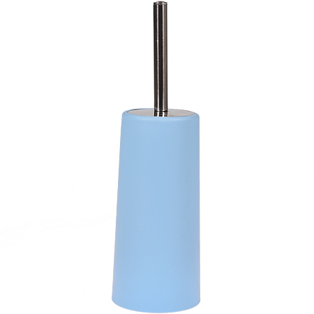 Perie WC MSV Slim, polipropilena/metal inoxidabil, bleu, 10 x 22 cm