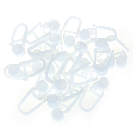 Set accesorii pentru sina perdea, plastic, alb, 2.5 cm Set accesorii pentru sina perdea, plastic, alb, 2.5 cm