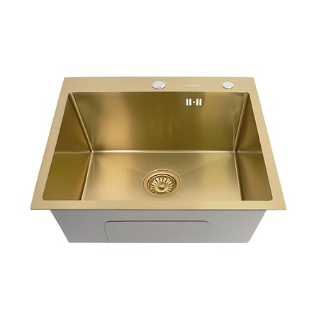 Chiuveta bucatarie Sandonna Handmade HD5550, inox auriu, 1 cuva, 50 x 55 cm