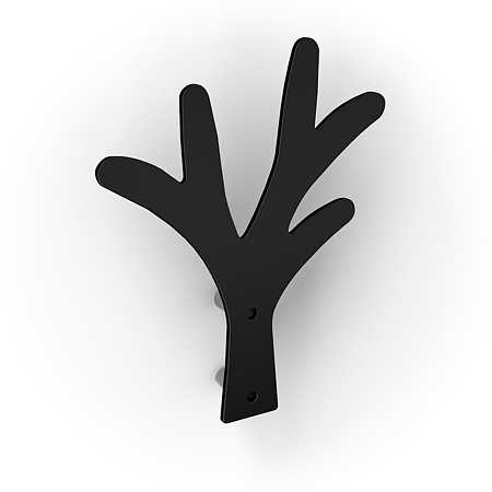 Agatator pentru haine tip copac, negru, 150 x 25 x 200 mm