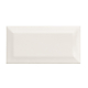 Faianta baie / bucatarie Metro White Bevelled, alb, mat, aspect de caramida, 20 x 10 cm